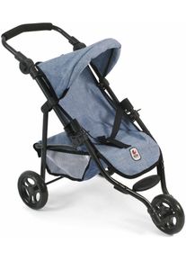 Bayer Chic 2000 Puppenbuggy CHIC2000 "Jogging-Buggy Lola", blau, Puppenwagen, KinderB:33cm H:57cm T:70cm, Kunststoff, Metall, Stoff, Puppenbuggy, mit klappbarem Verdeck, B:33cm H:57cm T:70cm