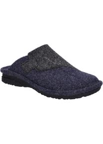 Hausschuh Josef Seibel "Toulouse 05, dunkelblau-kombi", Herren, Gr. 46, blau (dunkelblau, kombi), Obermaterial: 100% Textilmaterial TEXMAT., Schuhe Hausschuh