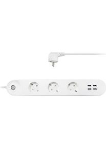 Hyrican Smarte Dreifach-Steckdosenleiste "Smart WIFI Steckdosenleiste", wei&szlig;, B:36cm H:5,5cm T:4,5cm, Smart-Home-Stationen, Smarte Dreifach-Steckdosenleiste