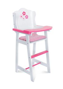 Bayer Chic 2000 Puppenhochstuhl CHIC2000 "Fiori", rosa (wei&szlig;, rosa), Puppenm&ouml;bel, KinderB:26cm H:59cm T:26cm, Holz, Puppenhochstuhl, B:26cm H:59cm T:26cm