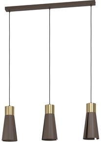 Eglo H&auml;ngeleuchte "LOSALOMAS", bunt (braun, messingfarben), H: 110cm, 1 Stk., Leuchten, H&auml;ngeleuchte in braun und messing aus Stahl - inkl. GU10 - 4,5W, H&auml;ngeleuchte