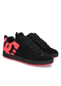 Sneaker DC Shoes "Court Graffik", Damen, Gr. 7,5(38,5), schwarz (schwarz, hot pink), Obermaterial:55, 91% Leder, 38, 75% Synthetik, 5, 34% Microfaser;, Schuhe Sneaker