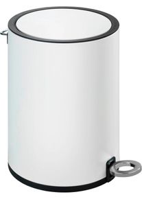 Kosmetikeimer Wenko "Monza", schwarz-wei&szlig; (wei&szlig;, schwarz), B:24,5cm H:25,5cm T:18,5cm, Kunststoff, Polypropylen, Stahl, M&uuml;lleimer, Kosmetikeimer, 3 Liter