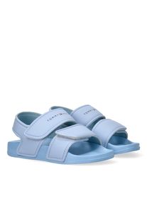 Badesandale Tommy Hilfiger, M&auml;dchen, Gr. 27, hellblau, Synthetik, Schuhe Badesandale, Badeschuh, Wassersandale, Sommerschuh mit Klettverschl&uuml;ssen