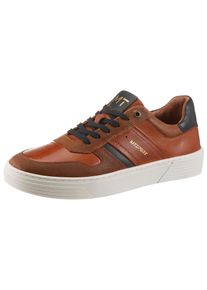 Sneaker Marco Tozzi, Herren, Gr. 40, cognac, Glattleder, Veloursleder, kontrastfarbene Details, Schuhe Sneaker, Freizeitschuh, Halbschuh, Schn&uuml;rschuh mit Kontrastbesatz