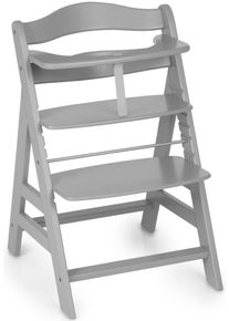 Hochstuhl hauck "Alpha+", Kinder, Gr. B/H/T: 56cm x 77cm x 48cm, grau, Baumwolle, Kunststoff, Massivholz, Polyester, Stahl, St&uuml;hle Hochstuhl