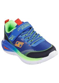 Sneaker Skechers "TRI-NAMICS 2.0", Jungen, Gr. 37, bunt (blau, multifarben), Lederimitat, Textil, kontrastfarbene Details, Schuhe Sneaker, Klettschuh mit Gummizug, Gr&ouml;&szlig;enschablone zum Download