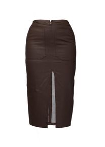 Wickelrock SURI FREY "Rock SFY Freyday", Damen, Gr. XXL, braun (schwarzbraun 218), Obermaterial: 98% Baumwolle CO. 2% Elasthan EL., R&ouml;cke Wickelrock
