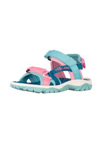 Sandale Trollkids "Kids Oslofjord Sandal", M&auml;dchen, Gr. 30, blau (harbor blau, aqua haze, peony rose), Synthetik, Textil, Schuhe Sandale