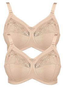 Entlastungs-BH Anita "2er Pack Komfort BH ohne B&uuml;gel Safina", Damen, Gr. 95, Cup D, beige (sand sand), Obermaterial: 50% Polyamid PA. 25% Polyester PES. 10% Elasthan EL. 10% Viskose CV. 5% Baumwolle CO., BHs Entlastungs-BH