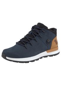 Sneaker Timberland "SPRINT TREKKER - MID LACE SNEAKER", Herren, Gr. 47,5, blau (navy, wheat), Leder, Schuhe Sneaker, Winterschuhe, Sneakerboots, Winterboots
