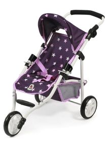 Bayer Chic 2000 Puppenbuggy CHIC2000 "Jogging-Buggy Lola", lila (stars lila), Puppenwagen, KinderB:33cm H:57cm T:70cm, Kunststoff, Metall, Stoff, Puppenbuggy, mit klappbarem Verdeck, B:33cm H:57cm T:70cm