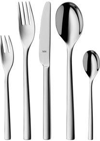 Besteck-Set Silit "Trend", edelstahl, 30 Stk., Edelstahl 18/10, Essbesteck-Sets, Besteck-Set, poliert, Crominox: Edelstahl 18/10, Wellenschliff