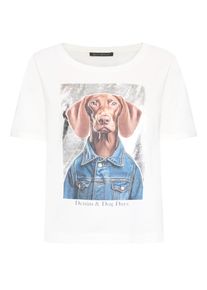 Rundhalsshirt Betty Barclay "Casual-Shirt mit Aufdruck", Damen, Gr. 36, patch wei&szlig;, dunkelblau, Obermaterial: 100% Baumwolle CO., Shirts Rundhalsshirt