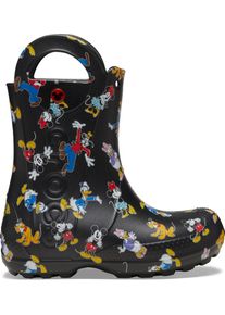 Gummistiefel Crocs "Kids' Mickey & Friends Handle It", M&auml;dchen, Gr. 34, multifarben, Croslite&trade;, kontrastfarbene Details, Schuhe Gummistiefel, Regenstiefel, Matschstiefel mit coolem Motiv
