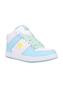 Sneaker DC Shoes "Manteca 4 Mid", Damen, Gr. 6,5(37,5), gelb (blau, gelb, wei&szlig;), Obermaterial:59.27% Leder, 40.73% Synthetikmaterial;, Schuhe Sneaker