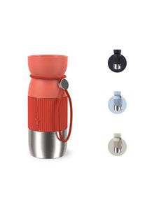 Thermobecher Emsa "beYou Cup", orange, B:7,4cm H:18,7cm &Oslash;:7,4cm, Edelstahl, Polypropylen, Silikon, Trinkgef&auml;&szlig;e, Thermobecher, 0,36 Liter, aromatischer Trinkgenuss, 100% dicht, mit Trageband