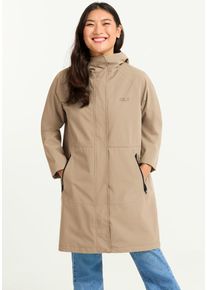 Funktionsmantel Jack Wolfskin "ONERA 2L COAT W", Damen, Gr. L (42/44), beige (oat), Obermaterial: 100% POLYESTER. Futter: 100% POLYESTER, M&auml;ntel Funktionsmantel