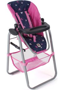 Bayer Chic 2000 Puppenhochstuhl CHIC2000 "Konfetti", bunt (butterfly blau), Puppenm&ouml;bel, KinderB:35cm H:73cm T:35cm, Stahl, Puppenhochstuhl, mit abnehmbarem Tablett, B:35cm H:73cm T:35cm