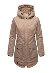 Parka Navahoo "Winterjacke Brinjaa", Damen, Gr. XS, grau (taupe grau), Obermaterial: 65% Polyester PES. 35% Baumwolle CO. Obermaterial: Futter: 100% Polyester PES. 100% Polyester PES., Jacken Parka