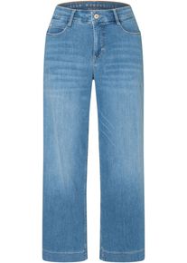Weite Jeans MAC "DREAM culotte", Damen, Gr. 40, N-Gr, commercial summer blau, Denim/Jeans, Obermaterial: 75% Baumwolle, 12% Modal, 9% Polyester, 4% Elasthan, unifarben, regular fit 7/8-L&auml;nge, Jeans Weite Jeans, im Five-Pocket Style