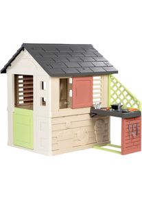 Spielhaus Smoby "Smoby Life Natur mit K&uuml;che", bunt, Spielh&auml;user, KinderB:145cm H:127cm T:110cm, Kunststoff, Spielhaus, Made in Europe, B:145cm H:127cm T:110cm