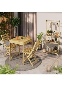 Beldano , Akaziefarben , Holz , Akazie,Akazie , teilmassiv,teilmassiv , 3 F&auml;cher , 69x147x40 cm , FSC 100% , Freizeit im Garten, Gartenaccessoires