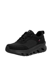 Slip-On Sneaker RIEKER SPORT, Herren, Gr. 48, schwarz, Nubuklederimitat, Textil, unifarben, Schuhe Slip-On Sneaker, Schlupfschuh, Halbschuh, Freizeitschuh mit trendy Plateausohle