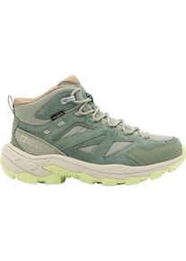 Wanderstiefel Jack Wolfskin "VOJO TOUR TEXAPORE MID W", Damen, Gr. UK5-EU38, Normalschaft, gr&uuml;n (eucalyptus), Obermaterial: Synthetik. Obermaterial 2: Textilmaterial. Futter: Polyester, Schuhe Wanderstiefel
