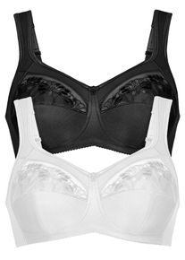 Entlastungs-BH Anita "Entlastungs BH Safina", Damen, Gr. 110, Cup B, bunt (schwarz wei&szlig;), Stoff, Obermaterial: 50% Polyamid PA. 25% Polyester PES. 10% Elasthan EL. 10% Viskose CV. 5% Baumwolle CO., BHs Entlastungs-BH