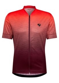 Radtrikot Ziener "NELETE-Z", Herren, Gr. 58, rot (rotwood), Obermaterial: 100% Polyester. Obermaterial 2: 90% Polyester, 10% Elasthan, Trikots Radtrikot
