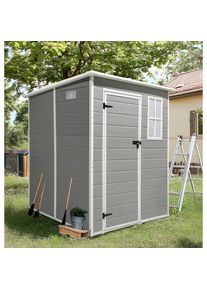 Beldano , Grau , Metall, Kunststoff , 181x197x181 cm , Freizeit im Garten, Gartenbauten, Gartenh&auml;user