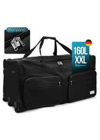 Monzana Saco de viagem XXL com fun&ccedil;&atilde;o de trolley 160L preto