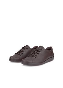 Schn&uuml;rschuh Ecco "Ecco Soft 2.0", Damen, Gr. 43, braun (dunkelbraun), Leder, Schuhe Schn&uuml;rschuh, Freizeitschuh, Halbschuh, Schn&uuml;rschuh mit dezenter Logo Pr&auml;gung