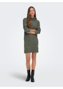 Jacqueline de Yong Strickkleid JDY "JDYELANORA L/S COWLNECK DRESS KNT NOOS", Damen, Gr. XS, N-Gr, gr&uuml;n (kalamata detail:melange), Feinstrick, Obermaterial: 76% Polyacryl, 21% Polyester, 3% Elasthan, meliert, unifarben, regular fit, Kleider Strickkleid