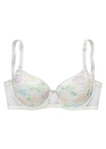 Vivance Damen Schalen-BH in pastel gebl&uuml;hmt ,Gr&ouml;&szlig;e 100B, Witt, 90% Polyamid, 10% Elasthan