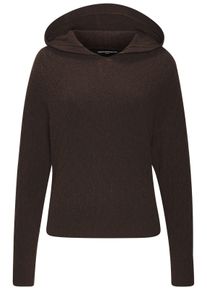 French Connection Damen Kapuzenpullover in braun ,Gr&ouml;&szlig;e 32/34, Witt, 33% Nylon, 32% Polyacryl, 30% Baumwolle, 5% Elasthan