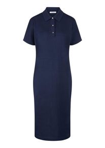 Peter Hahn - Polo-Strickkleid, blau, Gr. 42, Baumwolle