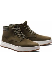 Schn&uuml;rboots Timberland "MAPLE GROVEMID LACE UP SNEAKER", Herren, Gr. 43,5, gr&uuml;n (dunkelgr&uuml;n), Leder, Schuhe Schn&uuml;rboots, Winterschuhe, Sneakerboots, Winterboots