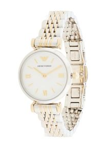 Emporio Armani Montre &agrave; affichage analogique Femme argent taille One Size