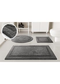 Badematte OTTO HOME "Meellor", grau (granit grau), H:20mm, Baumwolle, Badematten, Badematte, Badteppich, getuftet, modern, Uni, antirutsch, flauschig, Baumwolle