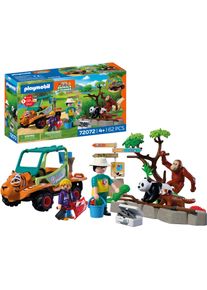Konstruktions-Spielset Playmobil "Zoo: Tierpflegermobil (72072), Animals & Friends", bunt, Spielbausteine, Kinder, Kunststoff, Konstruktions-Spielset, Made in Europe