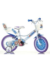 Kinderfahrrad DINO BIKES "16" Snowqueen Kinderfahrrad M&auml;dchen stabiler Stahl-Rahmen St&uuml;tzr&auml;der" Gr. 30, wei&szlig;, Fahrr&auml;der, Kinder, 30cm, 16 Zoll (40,64cm), Kinderfahrrad, mit St&uuml;tzr&auml;dern, Korb und Puppensitz