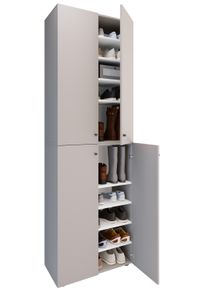 Schuhschrank Vcm "XL Holz Gro&szlig;er Schuhschrank Schuhkommode Lona 10", grau, B:70cm T:40cm, Obermaterial: 100% Holz Wood., Schr&auml;nke, Schuhschrank