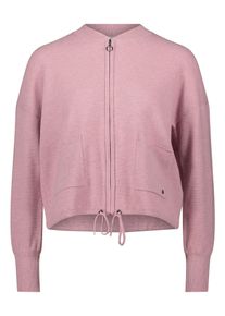 BETTY & CO Cardigan BETTY & CO "Strick-Cardigan mit Rei&szlig;verschluss", Damen, Gr. 38, rosa (rose melange), Obermaterial: 50% Viskose CV. 27% Polyamid PA. 23% Polyester PES., Strickjacken Cardigan