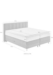 Westfalia Schlafkomfort Boxspringbett wahlweise mit Bettkasten und Topper