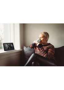 Hama, Wetterstation &raquo;Wetterstation Funk mit Au&szlig;ensensor Wettervorhersage USB-Ladefunktion&laquo; (), schwarz, Mehr Funktionen: USB-Anschluss 1A zum Laden 