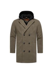 Stone Harbour, Herren, Wintermantel &raquo;Trenchcoat Darioon XX&laquo;, Stone Brown, XL, Herren Mantel mit Reverskragen f&uuml;r kalte Wintertage