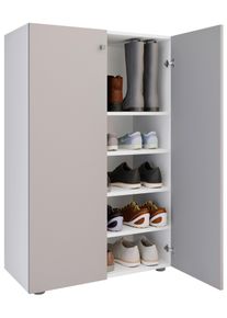 Schuhschrank LONA Wei&szlig;/ Grau ca. 70x110x39cm