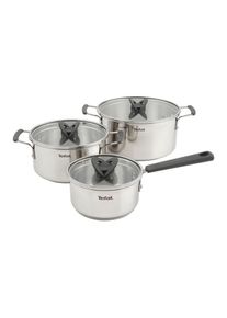 Kochtopfset Tefal Opti&acute;Space Edelstahlfarben, 6-teilig